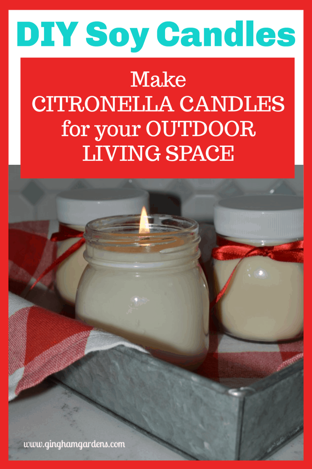 Image of Candles with text overlay - DIY Soy Candles