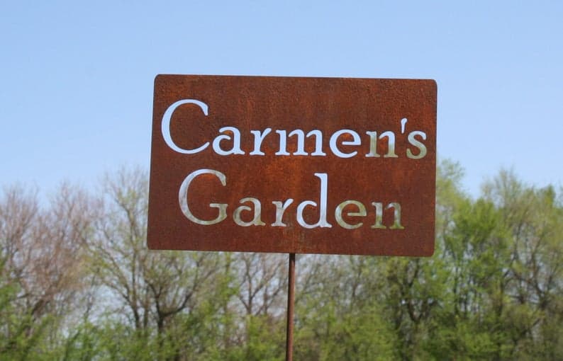Personalized Garden Sign from Etsy