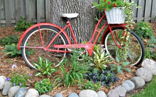 Upcycled Vintage Bicycle in the Garden