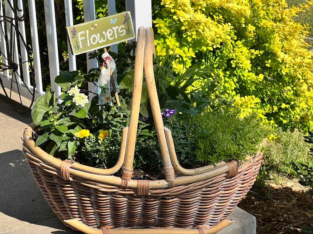 Large Flower Planter Wicker Basket